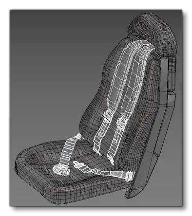 An Example Of  A Seat With An Unfastened Seatbelt Model