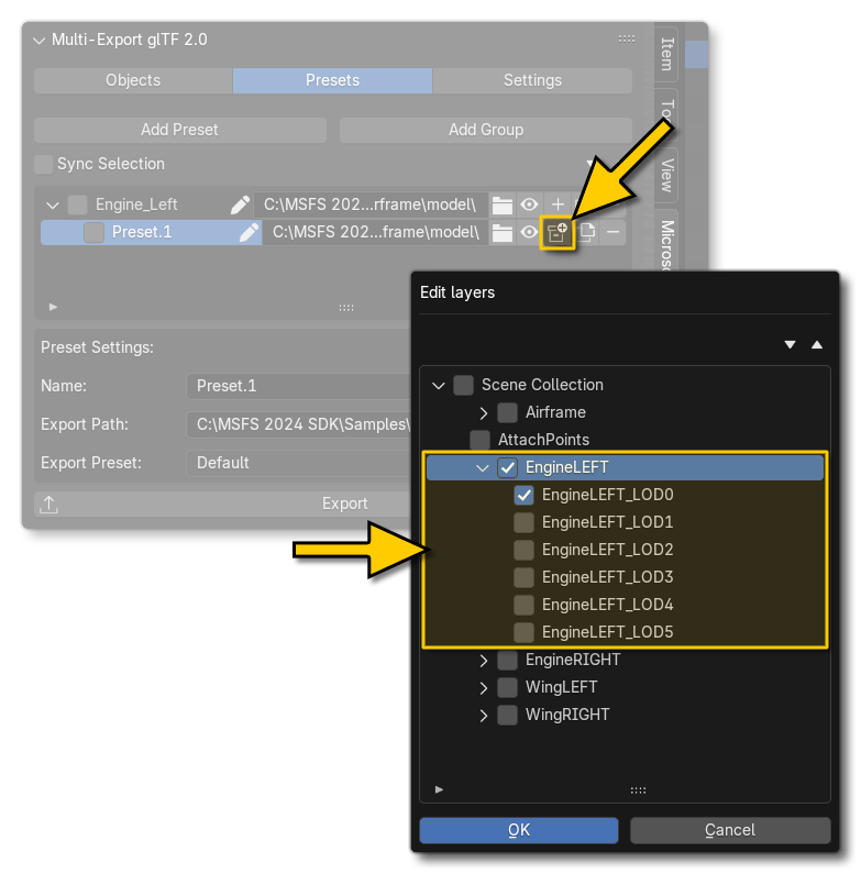 Adding Collections Into The Group Preset