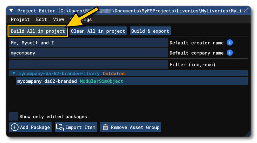 Building The Livery Package