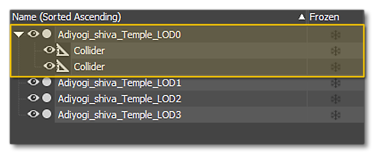 Collision Meshes Linked To LOD0