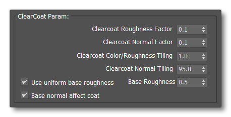 ClearCoat Parameters