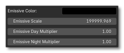 The Emission Swatch Colour Settings