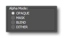 Alpha Mode Parameter Options Alpha Mode Parameter Options