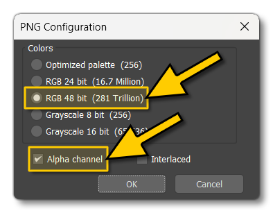 The PNG Configuration For The Render Output The PNG Configuration For The Render Output