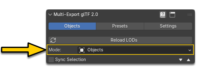 Grouped Objects Using The Reload LODs Button