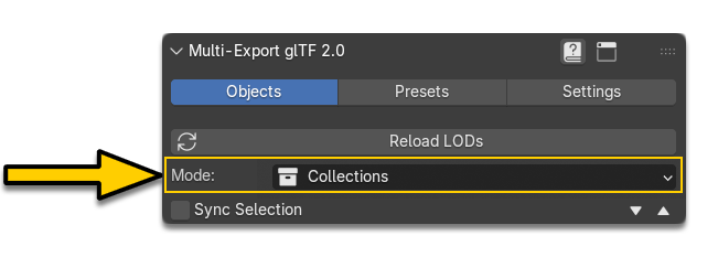 Grouped Objects Using The Reload LODs Button