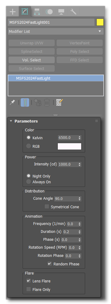 The Light Parameters In 3DS Max
