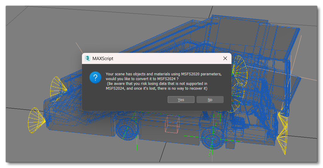 The Conversion Warning In 3DS Max 