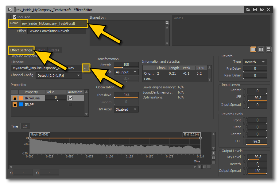 Adding The Impulse Response File To The Effect Editor