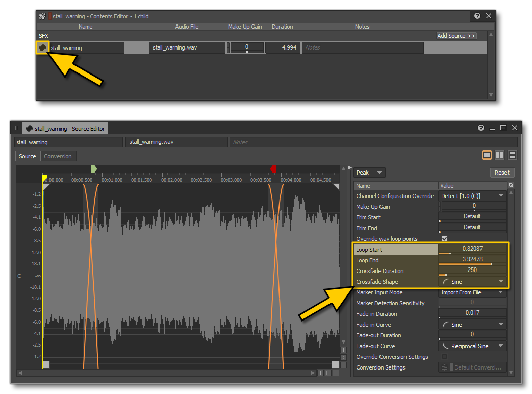 Set Up The Loop Properties For The Imported Sound