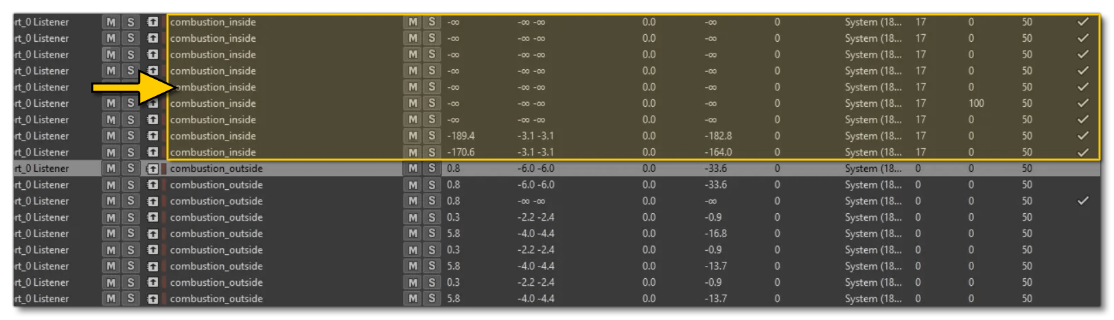 Numerous Interior Combustion Sounds Playing While The View Is Outside