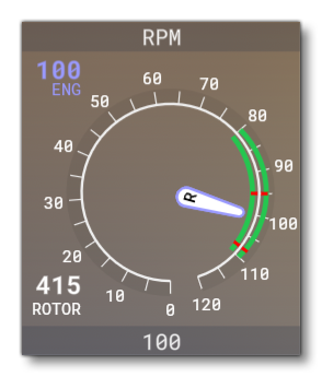The HELICOPTER_ROTOR_RPM Display The HELICOPTER_ROTOR_RPM Display