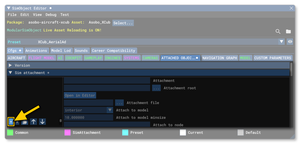 Adding A New SimAttachment