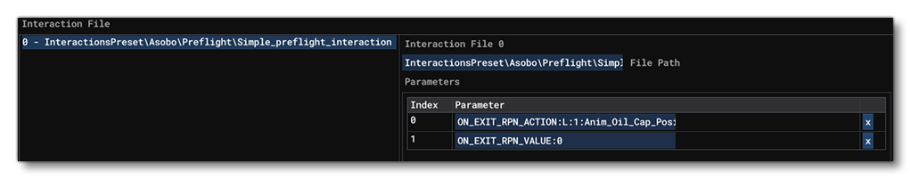 Adding Parameters To An Interaction File