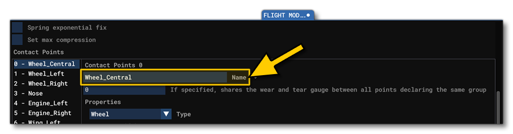 Snippet From The DA62 Contact Point Setup