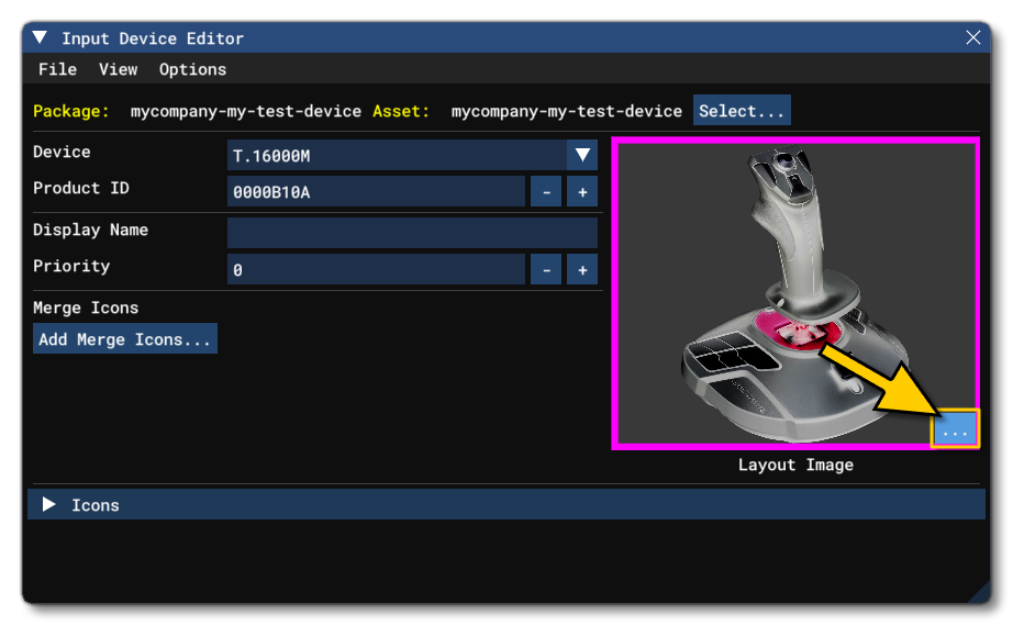 The Import Image Button In The Device Editor