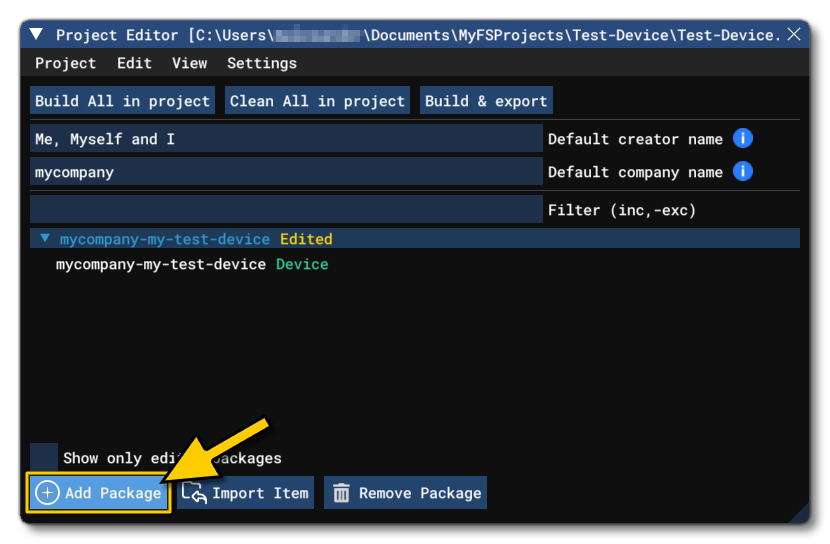 Adding A new Package For The Input Profiles