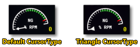 Example Of How CursorType Affects The Circular Instrument