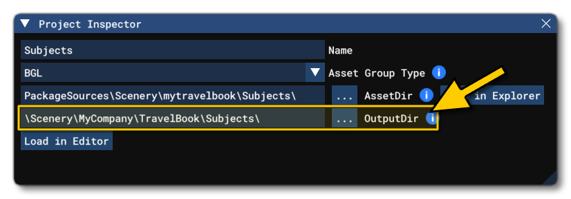 The Output Path For The Subject Files
