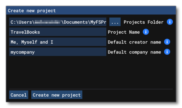 Creating A New Project For Travelbooks