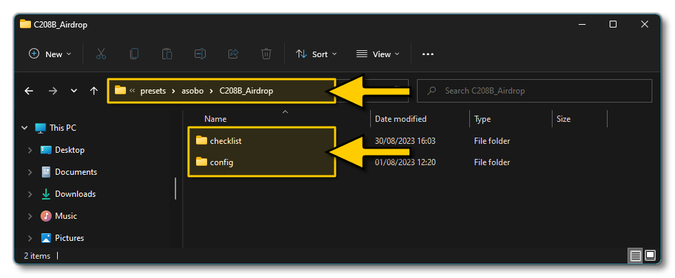 Example Of A Modular Aircraft Preset