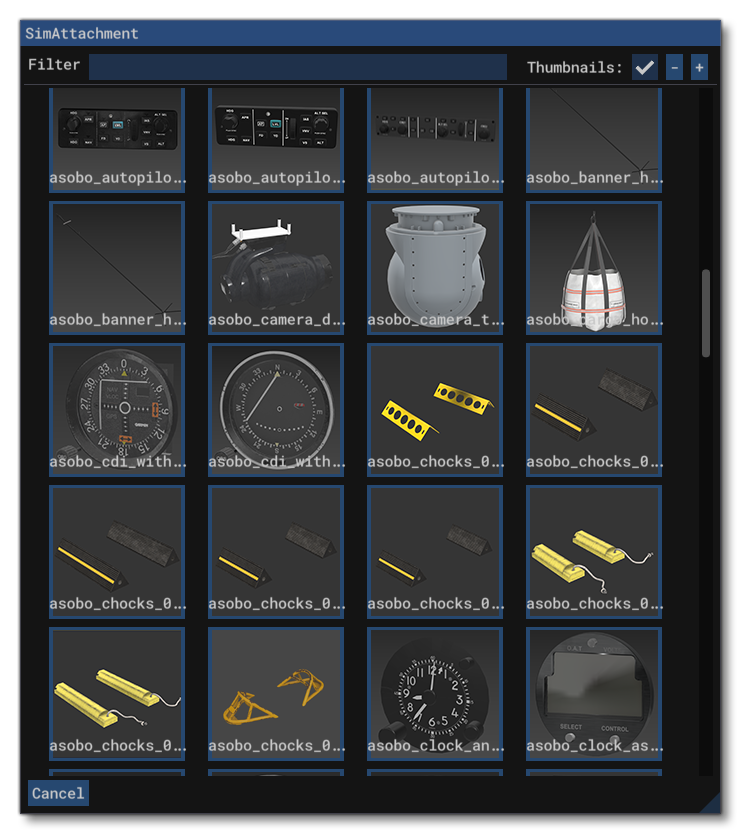 Selecting A Pre-Made Sim Attachment Selecting A Pre-Made Sim Attachment