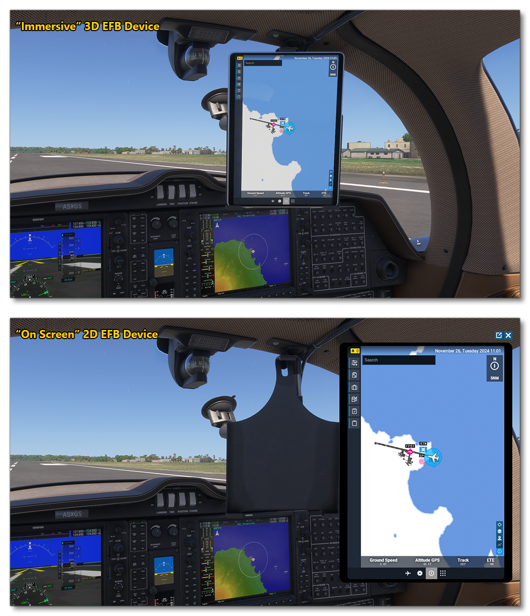 How The EFB Is Visualised In The Simulation