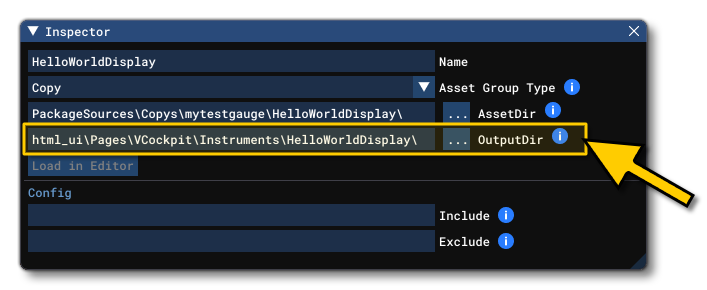 The Changed Asset Group Path For Overwriting A Gauge The Changed Asset Group Path For Overwriting A Gauge