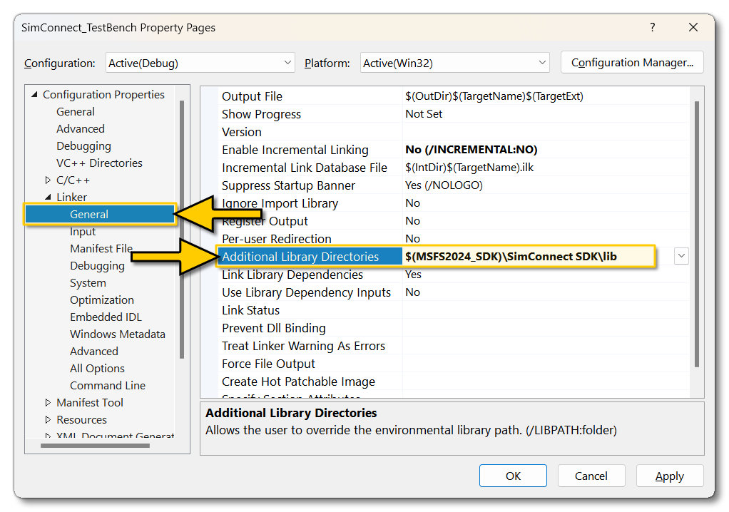 Add SimConnect.lib And Its Dependencies