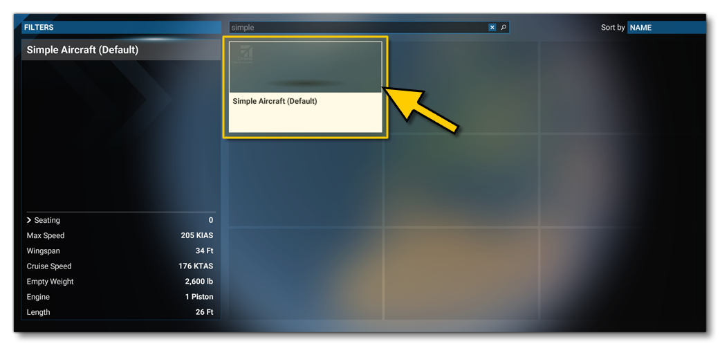 The SimpleAircraft Example In The Simulation The SimpleAircraft Example In The Simulation