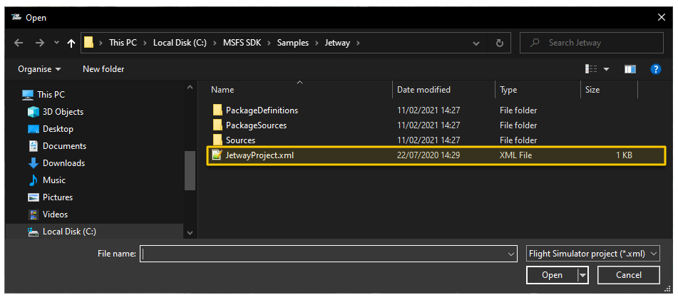 The Jetway XML File