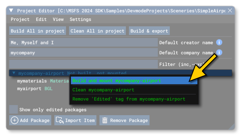 Build Airport Package