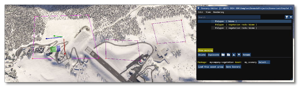 Simple Biomes Asset In The Simulation