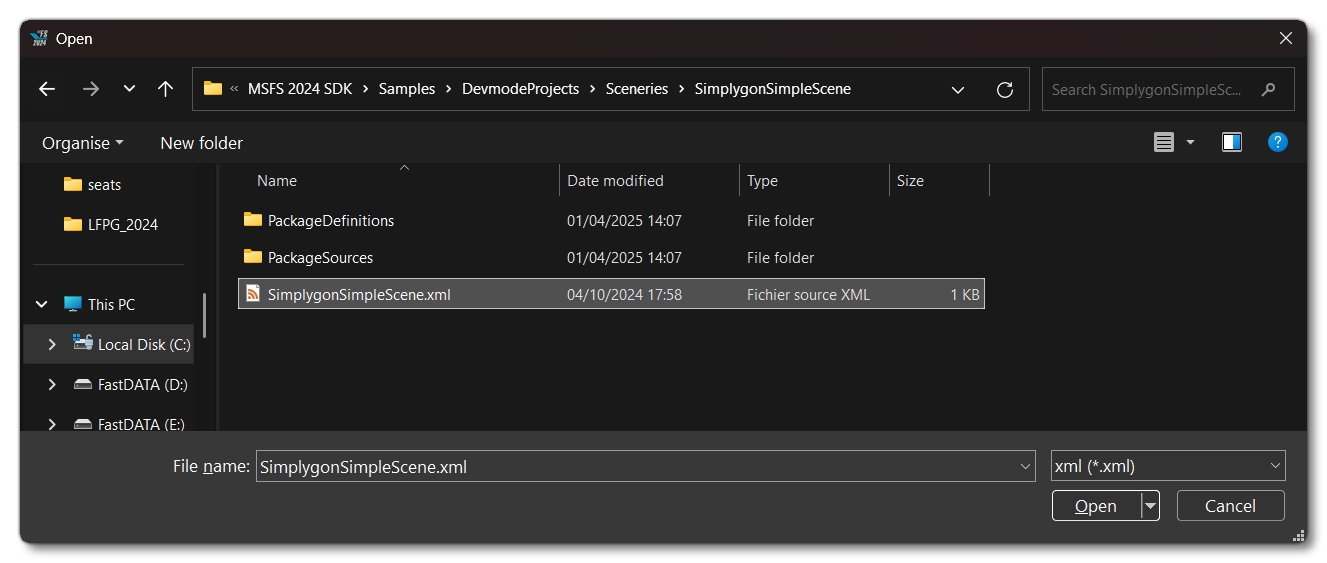 Opening The SimplygonSimpleScene Project