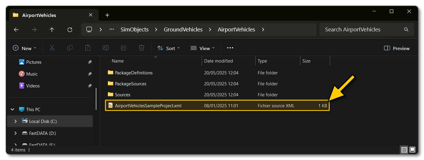 Open The AirportVehicle Sample Project