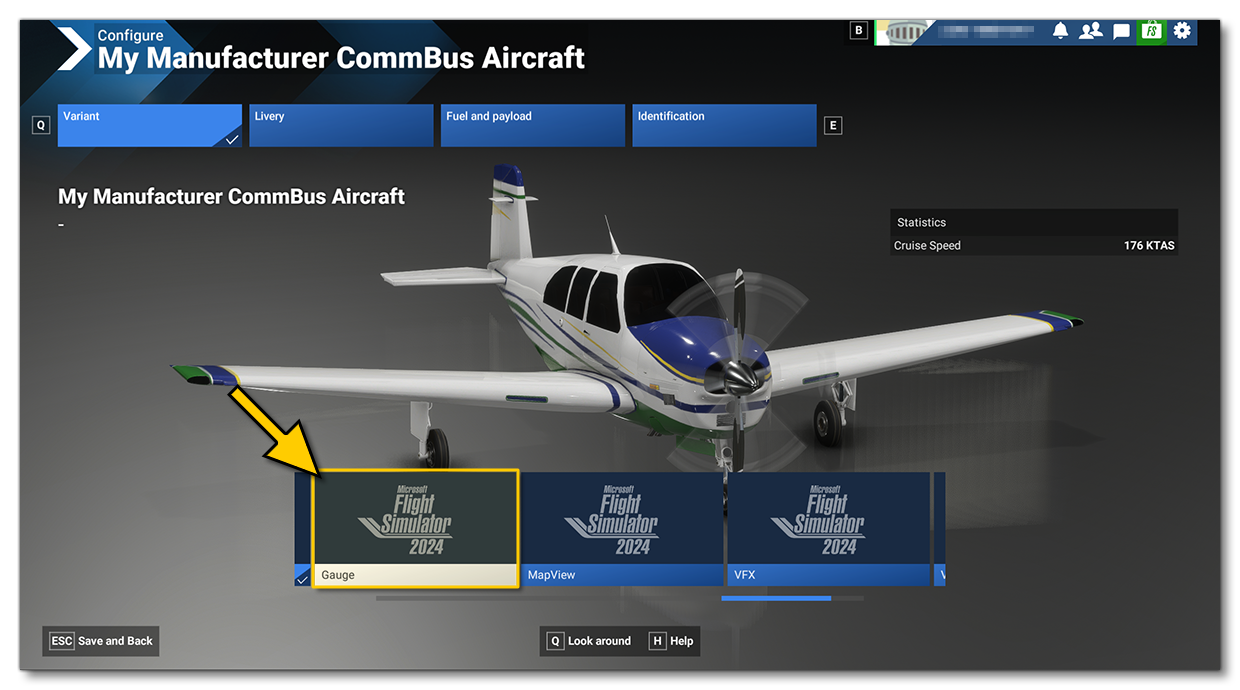Selecting The Gauge Aircraft In The Simulation Selecting The Gauge Aircraft In The Simulation