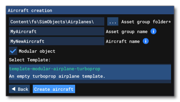 The Add Asset Group Window The Add Asset Group Window