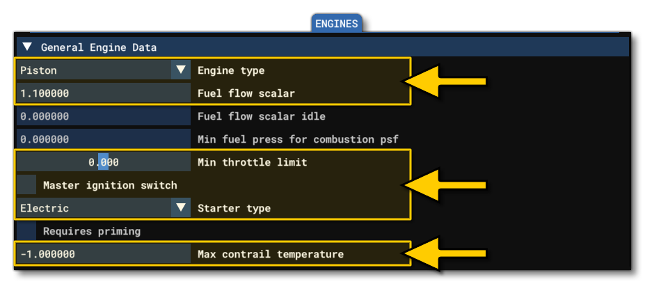 Initial Parameters To Be Set For The Aircraft Engines Initial Parameters To Be Set For The Aircraft Engines