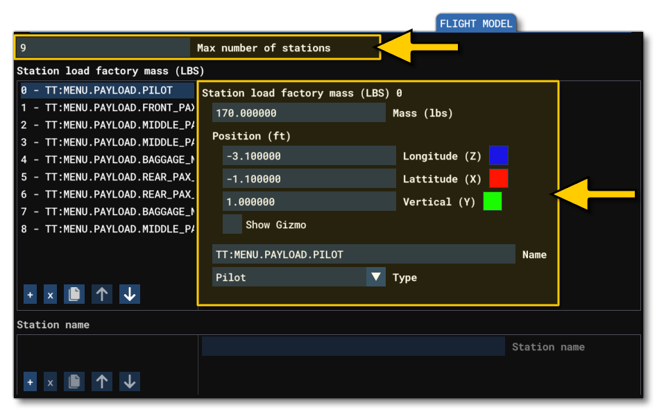 The Station Load Parameters Of The Weight And Balance Section The Station Load Parameters Of The Weight And Balance Section