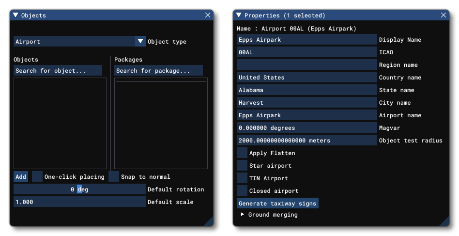 The Objects And Properties Windows