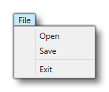 The Input App File Menu