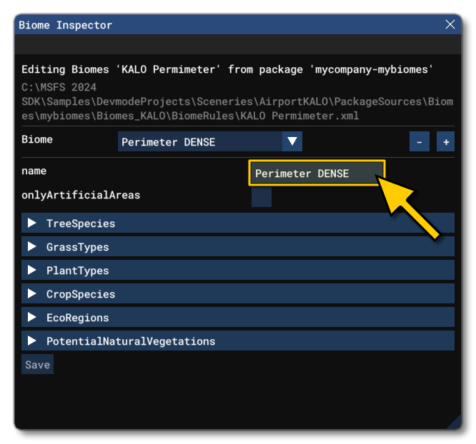 Creating And Naming A Biome Rule