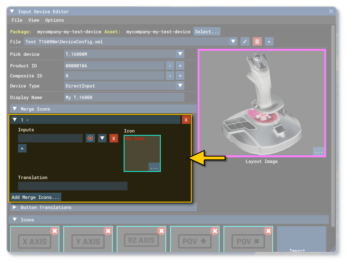 Creating A MergeIcon Entry