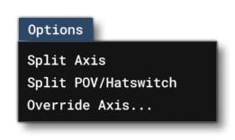 The Device Editor Options Menu