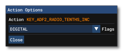 The Action Options Window