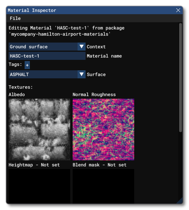 The Material Inspector Showing Added Textures