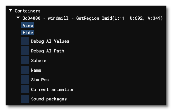 Expanded SimObject Containers