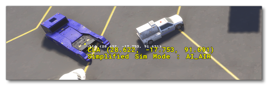 The Debug SimObject Position Information