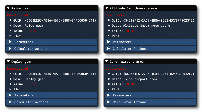 Flight Object Debug Sub-Windows