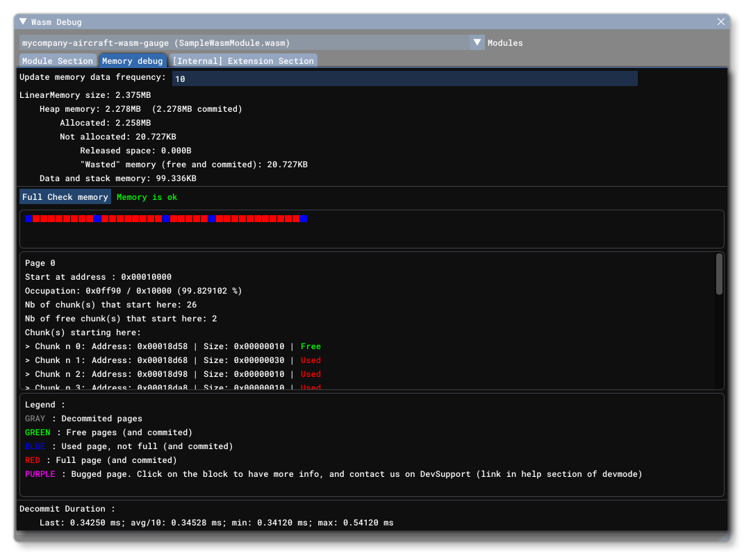 The Memory Debug Tab